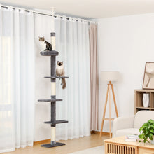 Load image into Gallery viewer, Domestic Delivery Height 238-274cm Cat Tree Condo Scratching Post Floor to Ceiling Adjustable Cat Scratcher Protecting Furniture
