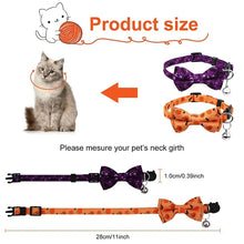 Load image into Gallery viewer, Pet Breakaway Cat Collar Halloween Adjustable Tie Bow Cute Puppy Kitten Collars Rabbit Accessories Pet Pet Products