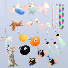Load image into Gallery viewer, Cat Teaser Wand Toy Replacement Head Caterpillar Mouse Feather Freely Change Accessories DIY Cat Stick Funny Kitten Supplies