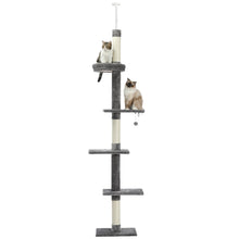 Load image into Gallery viewer, Domestic Delivery Height 238-274cm Cat Tree Condo Scratching Post Floor to Ceiling Adjustable Cat Scratcher Protecting Furniture