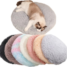 Load image into Gallery viewer, Soft Plush Round Cat Bed Mat for Small Dogs Cats Cozy Fleece Pet Sleeping Mat Kitten Puppy Nest Warm Pet Cushion Cat Accessories