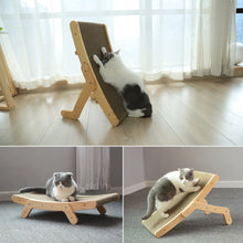 Load image into Gallery viewer, 3 In 1 Wooden Cat Scratcher Board Detachable Lounge Bed Cat Scratching Post Grinding Claw Toys Scrapers for Cats Pet Products