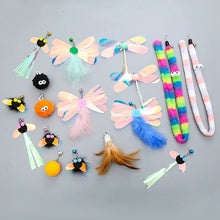 Load image into Gallery viewer, Cat Teaser Wand Toy Replacement Head Caterpillar Mouse Feather Freely Change Accessories DIY Cat Stick Funny Kitten Supplies