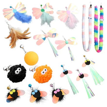 Load image into Gallery viewer, Cat Teaser Wand Toy Replacement Head Caterpillar Mouse Feather Freely Change Accessories DIY Cat Stick Funny Kitten Supplies
