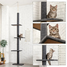 Load image into Gallery viewer, Domestic Delivery Height 238-274cm Cat Tree Condo Scratching Post Floor to Ceiling Adjustable Cat Scratcher Protecting Furniture
