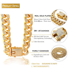 Load image into Gallery viewer, Luxury Gold Cat Necklace Jewelry Rhinestone Pet Cuban Chain Collar Kitten Doggie Wedding Prom Costume Accessories for Cats Puppy
