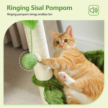 Load image into Gallery viewer, Pink Cat Scratching Post with Sisal Rope Cat Scratcher Tree Towel with Comfortable Spacious Hammock Cats Climbing Frame
