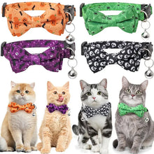 Load image into Gallery viewer, Pet Breakaway Cat Collar Halloween Adjustable Tie Bow Cute Puppy Kitten Collars Rabbit Accessories Pet Pet Products
