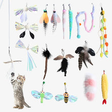 Load image into Gallery viewer, Cat Teaser Wand Toy Replacement Head Caterpillar Mouse Feather Freely Change Accessories DIY Cat Stick Funny Kitten Supplies
