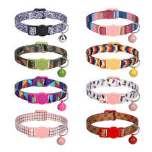Load image into Gallery viewer, Quick Release Cat Collar Soft Nylon Puppy Kitten Necklace Safty Breakaway  Pet Collars With Bell Accessories For Small Dog Cats
