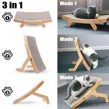 Load image into Gallery viewer, 3 In 1 Wooden Cat Scratcher Board Detachable Lounge Bed Cat Scratching Post Grinding Claw Toys Scrapers for Cats Pet Products
