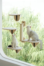 Load image into Gallery viewer, Mewoofun Air Cat Climbing Frame Cat Window Jumping Climbing Platform Glass Suction Cup Wall Shelf Cat Scratching Post Set
