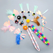 Load image into Gallery viewer, Cat Teaser Wand Toy Replacement Head Caterpillar Mouse Feather Freely Change Accessories DIY Cat Stick Funny Kitten Supplies
