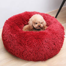 Load image into Gallery viewer, Round Plush Dog Bed
