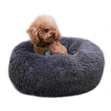 Load image into Gallery viewer, Round Plush Dog Bed
